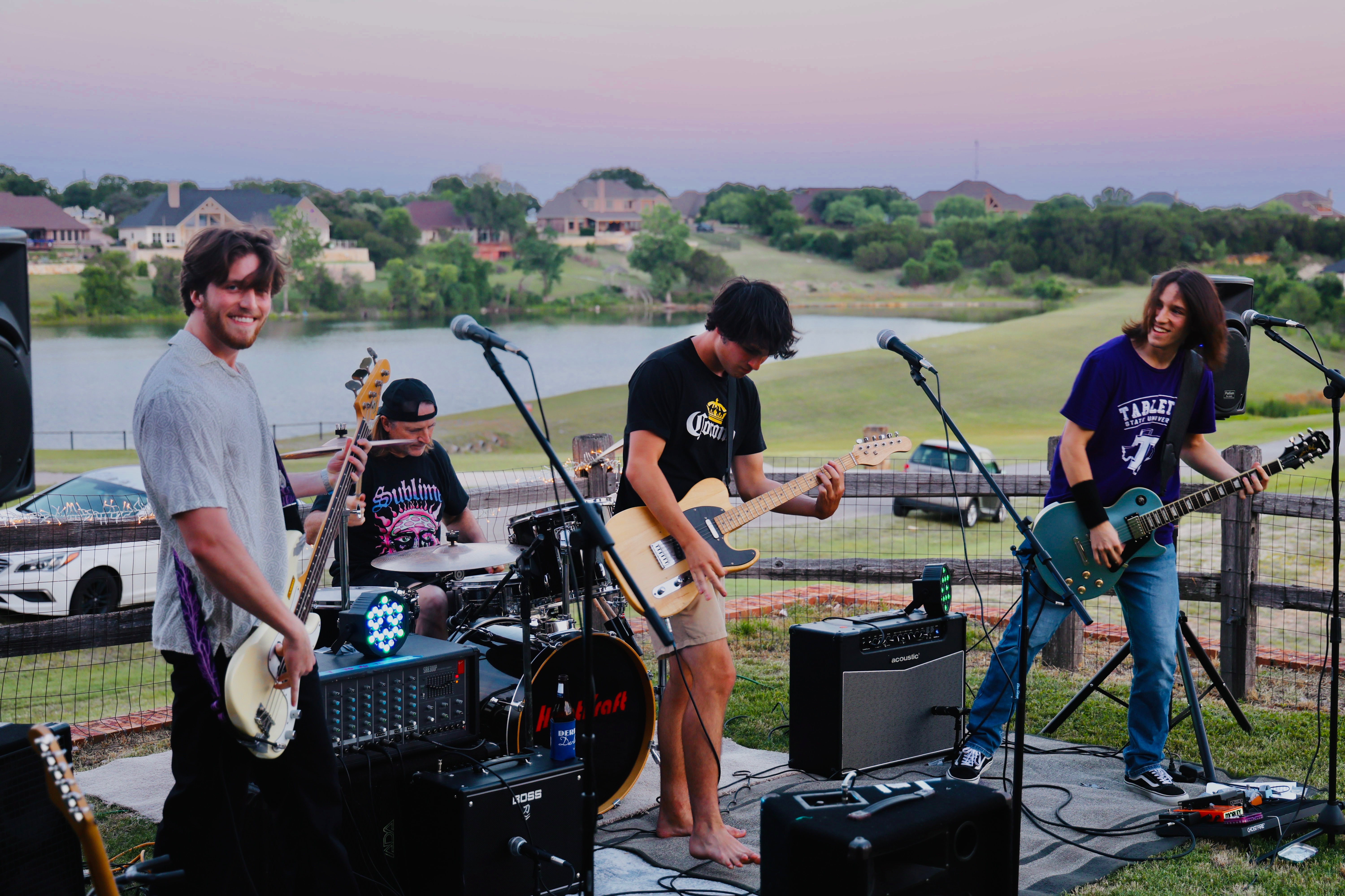 Band in yard